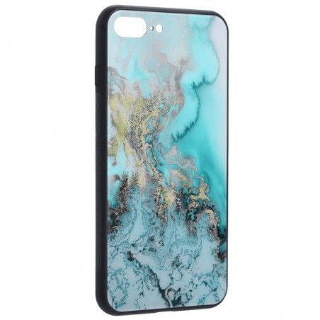 Husa iPhone 7 Plus / 8 Plus - Glaze Glass, Blue Ocean