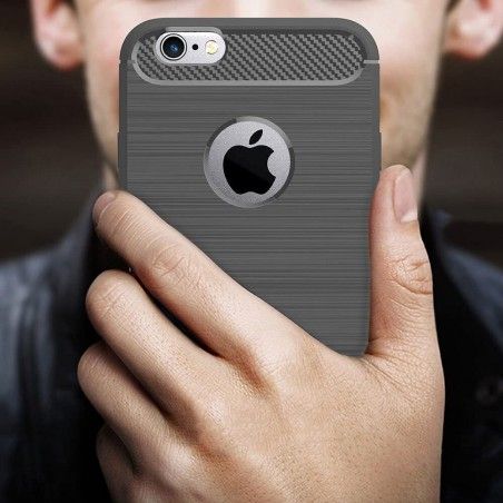 Husa Tpu Carbon pentru iPhone 6 / iPhone 6S, Neagra