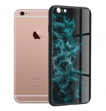 Husa Carcasa Spate pentru iPhone 6 / iPhone 6s - Glaze Glass, Blue Nebula  - 2