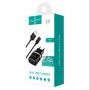 Incarcator Priza Retea, Hoco C12, 2.4A Dual USB + cablu Micro Usb, Negru Hoco - 3