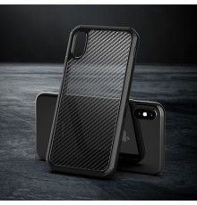 Husa Carcasa Spate iPhone XS Max  Carbon Fuse, Neagra