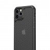 Husa Carcasa Spate iPhone 11  Carbon Fuse, Neagra