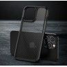 Husa Carcasa Spate iPhone 13 Pro Max - Carbon Fuse, Neagra