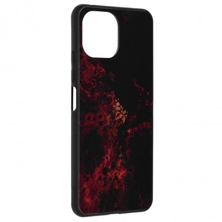 Husa Carcasa Spate pentru Mi 11 Lite - Glaze Glass, Red Nebula - 1