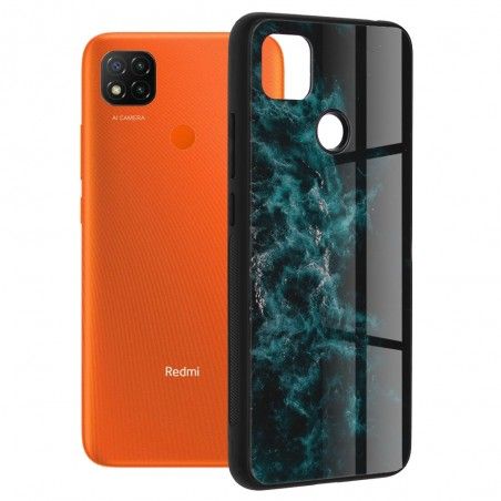 Husa Carcasa Spate pentru Redmi 9C / Redmi 9C NFC - Glaze Glass, Red Nebula - 1