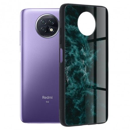 Husa Carcasa Spate pentru Redmi Note 9T - Glaze Glass, Red Nebula - 1
