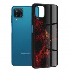 Husa Carcasa Spate pentru Samsung Galaxy A12 - Glaze Glass,  Red Nebula