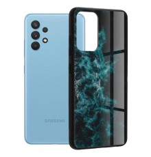 Husa Carcasa Spate pentru Samsung Galaxy A32 4G - Glaze Glass,  Blue Nebula