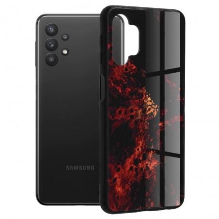 Husa Carcasa Spate pentru Galaxy A32 5G - Glaze Glass, Red Nebula - 1