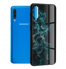 Husa Carcasa Spate pentru Samsung Galaxy A50 - Glaze Glass,  Blue Nebula