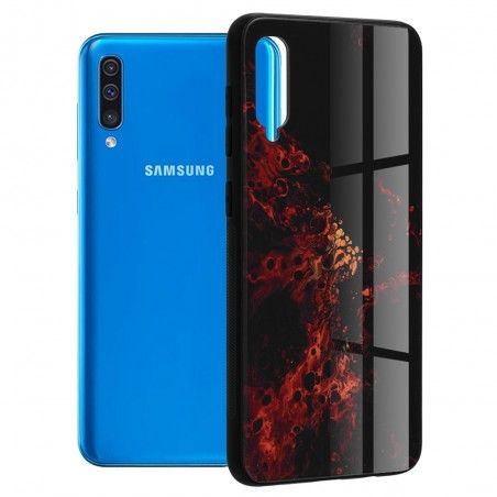 Husa Carcasa Spate pentru Galaxy A50 - Glaze Glass, Red Nebula - 1