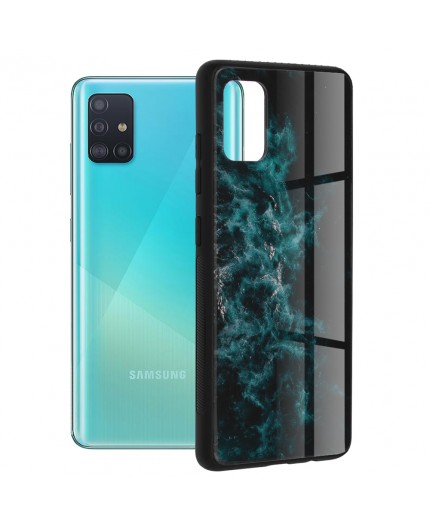 Husa Carcasa Spate pentru Samsung Galaxy A51 - Glaze Glass,  Blue Nebula
