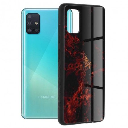 Husa Carcasa Spate pentru Galaxy A51 - Glaze Glass, Red Nebula - 1