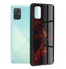 Husa Carcasa Spate pentru Samsung Galaxy A71 - Glaze Glass,  Red Nebula