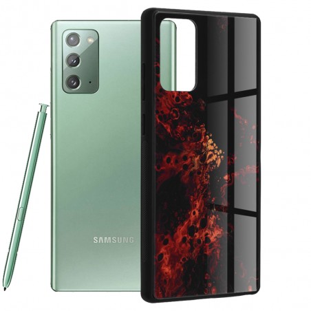 Husa Carcasa Spate pentru Samsung Galaxy Note 20 / Galaxy Note 20 5G - Glaze Glass,  Red Nebula