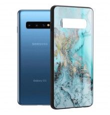 Husa Carcasa Spate pentru Samsung Galaxy S10 - Glaze Glass,  Blue Ocean