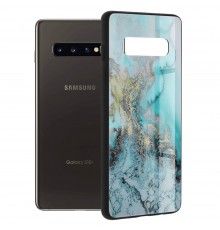Husa Carcasa Spate pentru Samsung Galaxy S10 Plus - Glaze Glass,  Blue Ocean