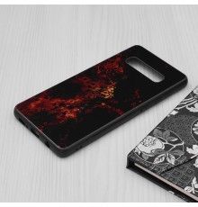 Husa Carcasa Spate pentru Samsung Galaxy S10 Plus - Glaze Glass,  Red Nebula