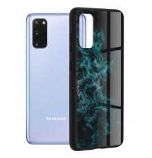 Husa Carcasa Spate pentru Samsung Galaxy S20 - Glaze Glass,  Blue Nebula