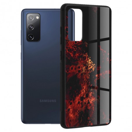 Husa Carcasa Spate pentru Galaxy S20 Fe / Galaxy S20 Fe 5g - Glaze Glass, Red Nebula - 1