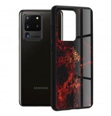 Husa Carcasa Spate pentru Samsung Galaxy S20 Ultra - Glaze Glass,  Red Nebula