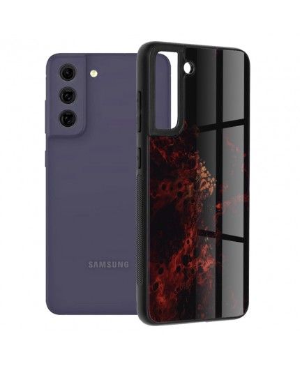 Husa Carcasa Spate pentru Samsung Galaxy S21 FE - Glaze Glass,  Red Nebula