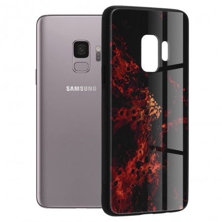 Husa Carcasa Spate pentru Galaxy S9 - Glaze Glass, Red Nebula - 1
