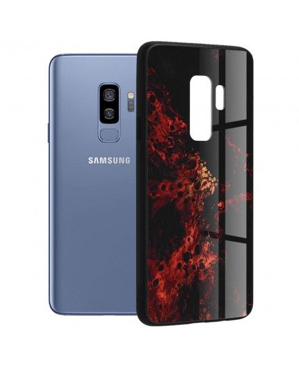 Husa Carcasa Spate pentru Samsung Galaxy S9 Plus - Glaze Glass,  Red Nebula