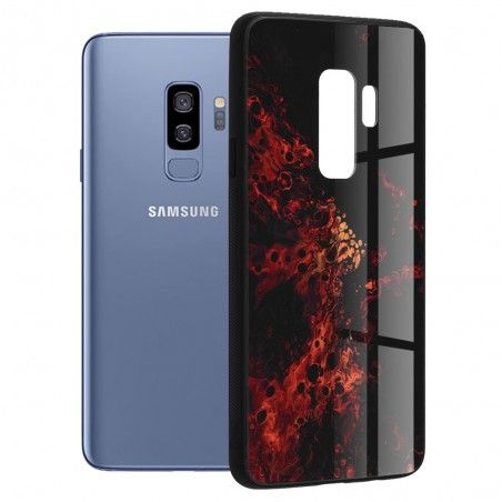 Husa Carcasa Spate pentru Galaxy S9 Plus - Glaze Glass, Red Nebula - 1