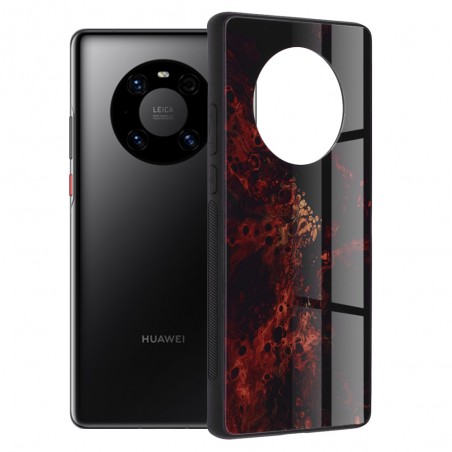 Husa Carcasa Spate pentru Mate 40 Pro - Glaze Glass, Red Nebula - 1