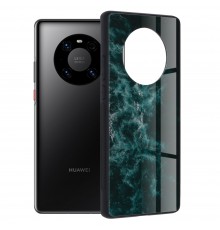 Husa Carcasa Spate pentru Huawei Mate 40 Pro - Glaze Glass,  Blue Nebula