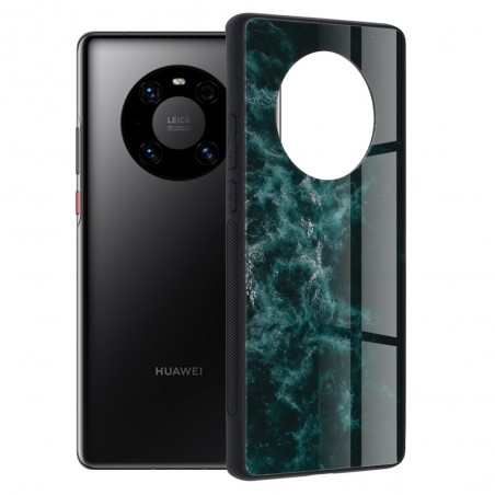 Husa Carcasa Spate pentru Huawei Mate 40 Pro - Glaze Glass,  Blue Nebula