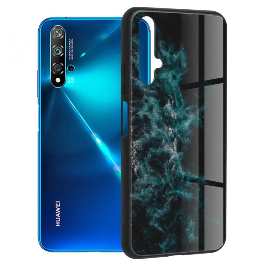 Husa Carcasa Spate pentru Huawei Nova 5T / Honor 20 - Glaze Glass,  Blue Nebula
