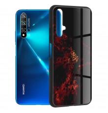 Husa Carcasa Spate pentru Huawei Nova 5T / Honor 20 - Glaze Glass,  Red Nebula