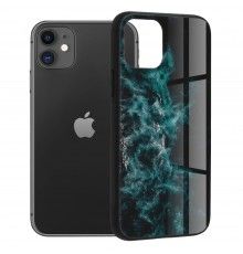 Husa Carcasa Spate pentru iPhone 11 - Glaze Glass,  Blue Nebula