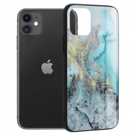 Husa Carcasa Spate pentru iPhone 11 - Glaze Glass,  Blue Ocean