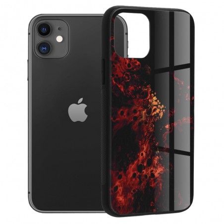 Husa Carcasa Spate pentru iPhone 11 - Glaze Glass,  Red Nebula