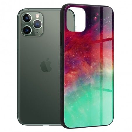Husa Carcasa Spate pentru iPhone 11 Pro - Glaze Glass, Red Nebula - 1