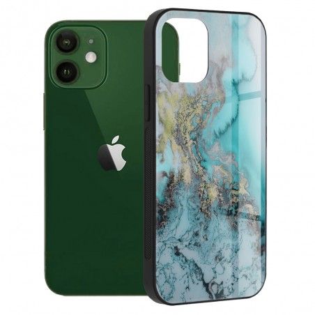 Husa Carcasa Spate pentru iPhone 12 / iPhone 12 Pro - Glaze Glass, Red Nebula - 1
