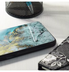 Husa Carcasa Spate pentru iPhone 12 / 12 Pro - Glaze Glass,  Blue Ocean