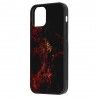 Husa Carcasa Spate pentru iPhone 12 / 12 Pro - Glaze Glass,  Red Nebula