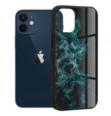 Husa Carcasa Spate pentru iPhone 12 Mini - Glaze Glass,  Blue Nebula