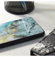 Husa Carcasa Spate pentru iPhone 12 Pro Max - Glaze Glass,  Blue Ocean