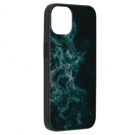 Husa Carcasa Spate pentru iPhone 13 - Glaze Glass,  Blue Nebula
