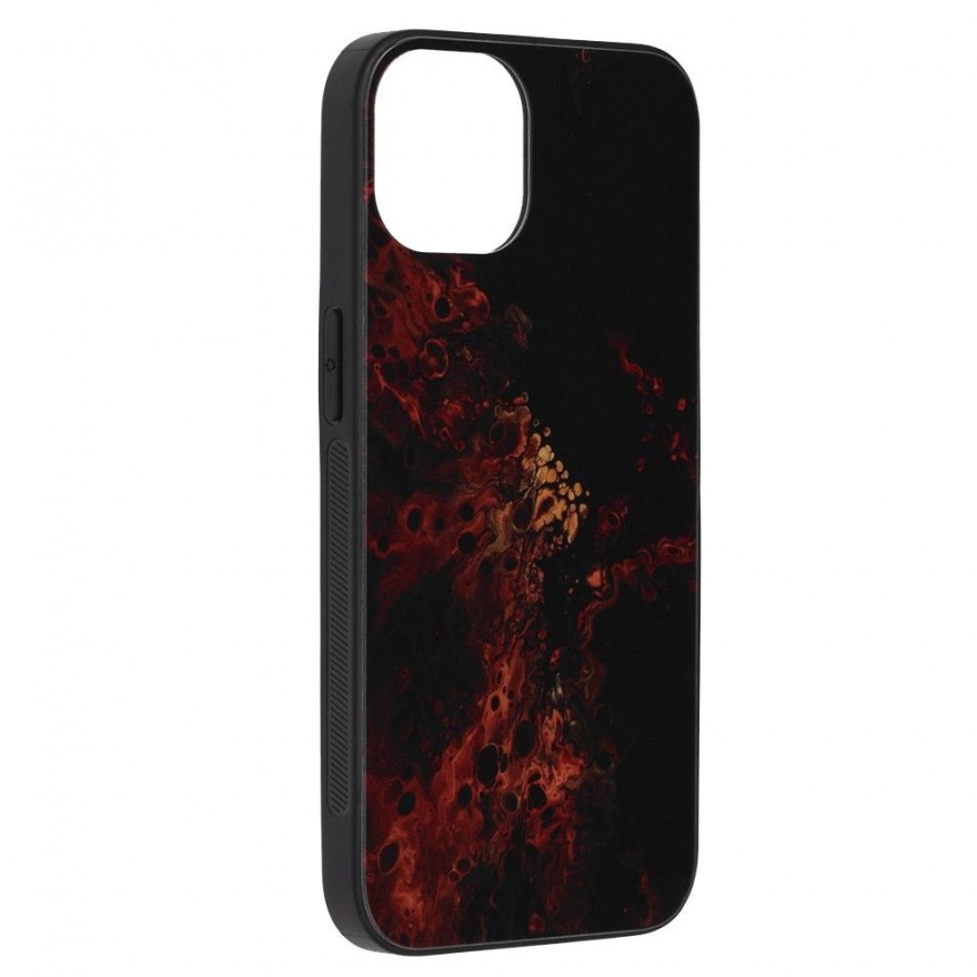 Husa Carcasa Spate pentru iPhone 13 - Glaze Glass,  Red Nebula