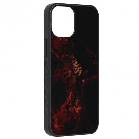 Husa Carcasa Spate pentru iPhone 13 Mini - Glaze Glass,  Red Nebula