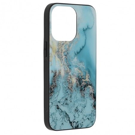 Husa Carcasa Spate pentru iPhone 13 Pro - Glaze Glass, Red Nebula - 1