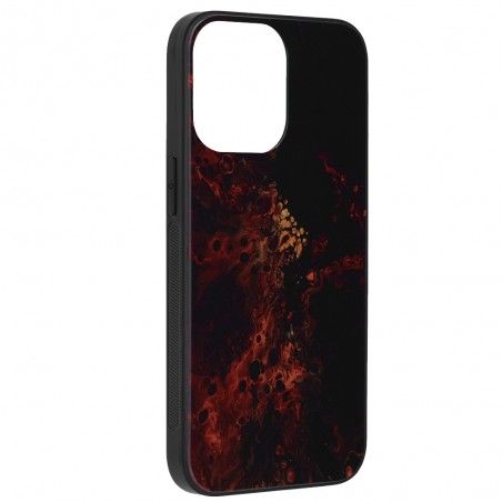 Husa Carcasa Spate pentru iPhone 13 Pro - Glaze Glass,  Red Nebula
