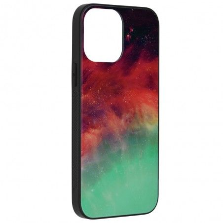 Husa Carcasa Spate pentru iPhone 13 Pro Max - Glaze Glass, Red Nebula - 1