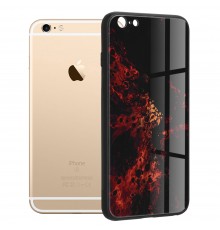 Husa Carcasa Spate pentru iPhone 6 Plus / 6S Plus - Glaze Glass,  Red Nebula